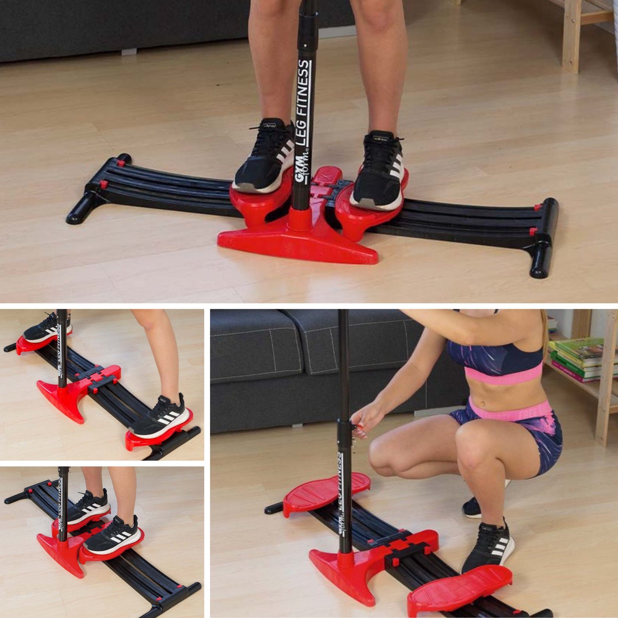 Gymform® Multitrainer Leg Fitness Beckenbodentrainer, klappbar für zuhause - Trainer für Bauch, Beine & Po
