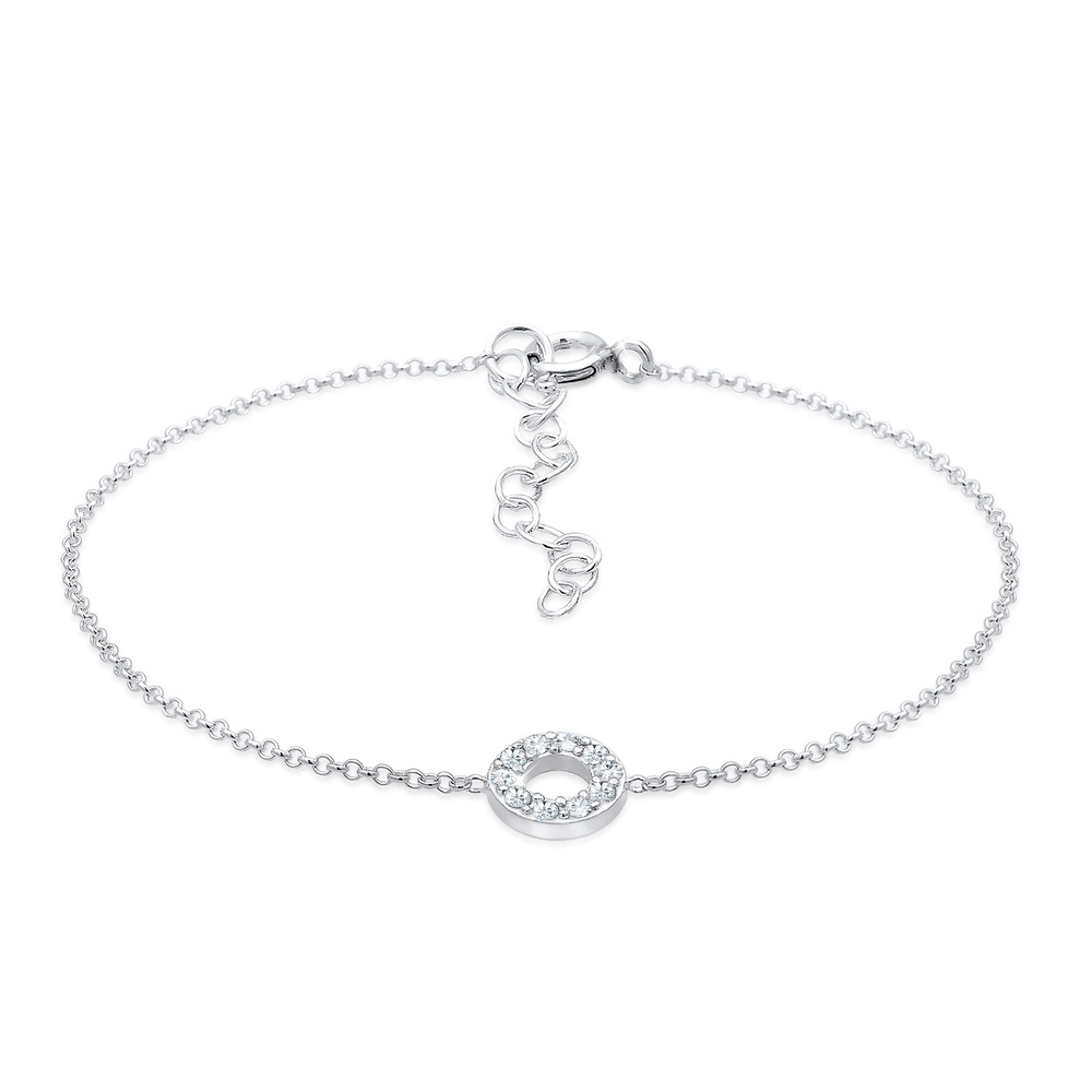 Elli Elli Bracelet Armkettchen Kreis Kristalle 925 Silber Bracelet