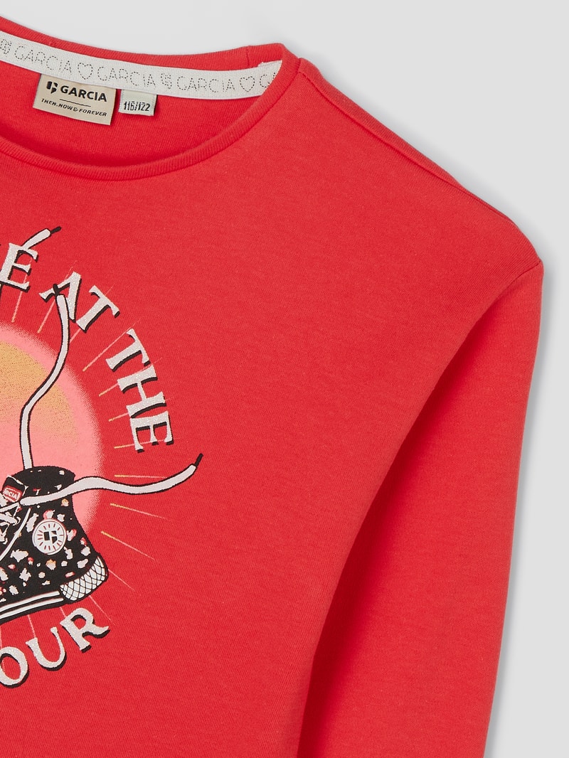 Longsleeve mit Print in rot