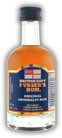 Pussers British Navy Blue Label 40% 0,05 Liter Pussers British Navy Blue Label 40% 0,05 Liter Im Geschmack kräftig und komplex - nach originalem Navy-Rezept. 0,05	 Liter - Vol 40%