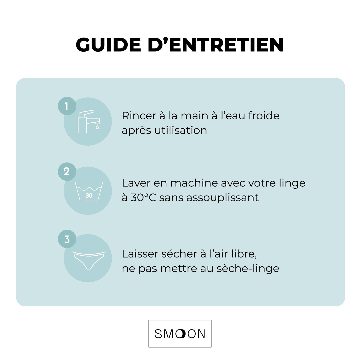 Smoon Lingerie Oceanide Medium Flow Menstruationsbadedragt i Sort