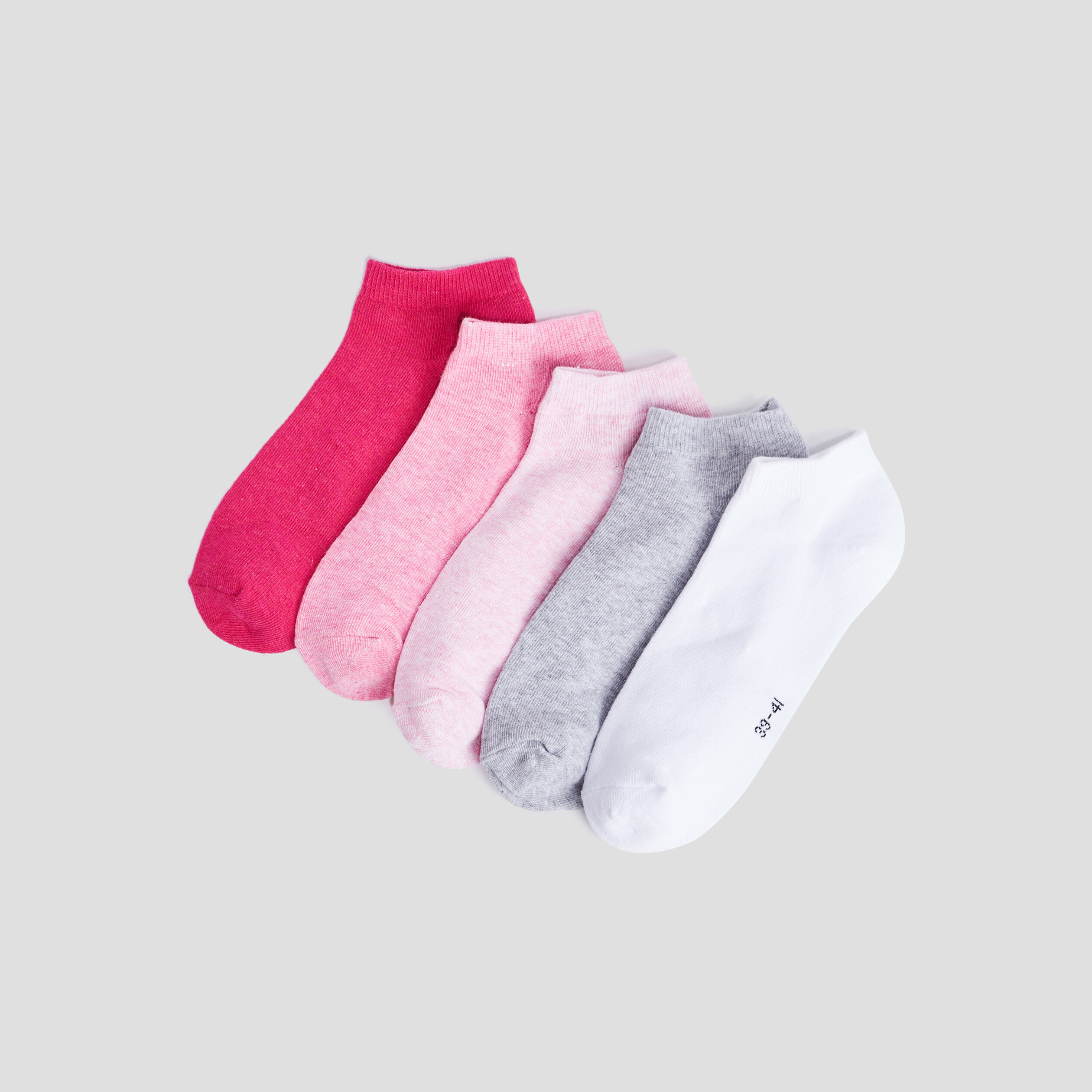 Lot 5 chaussettes rose femme | La Halle