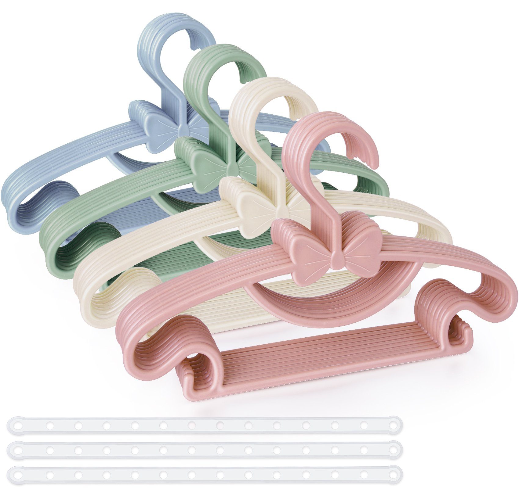 Homewit Kleiderbügel Baby Kleiderbügel, Kunststoff Kinderkleiderbügel Set, (Set, 40-tlg), Kinder-Kleiderbügel für Baby- und Kleinkind-Kleidung