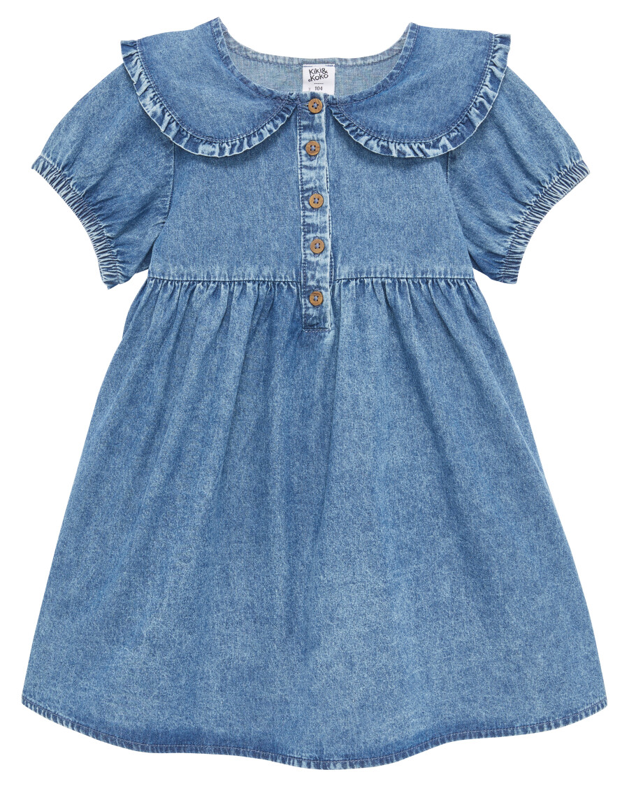 Jeanskleid mit Bubikragen