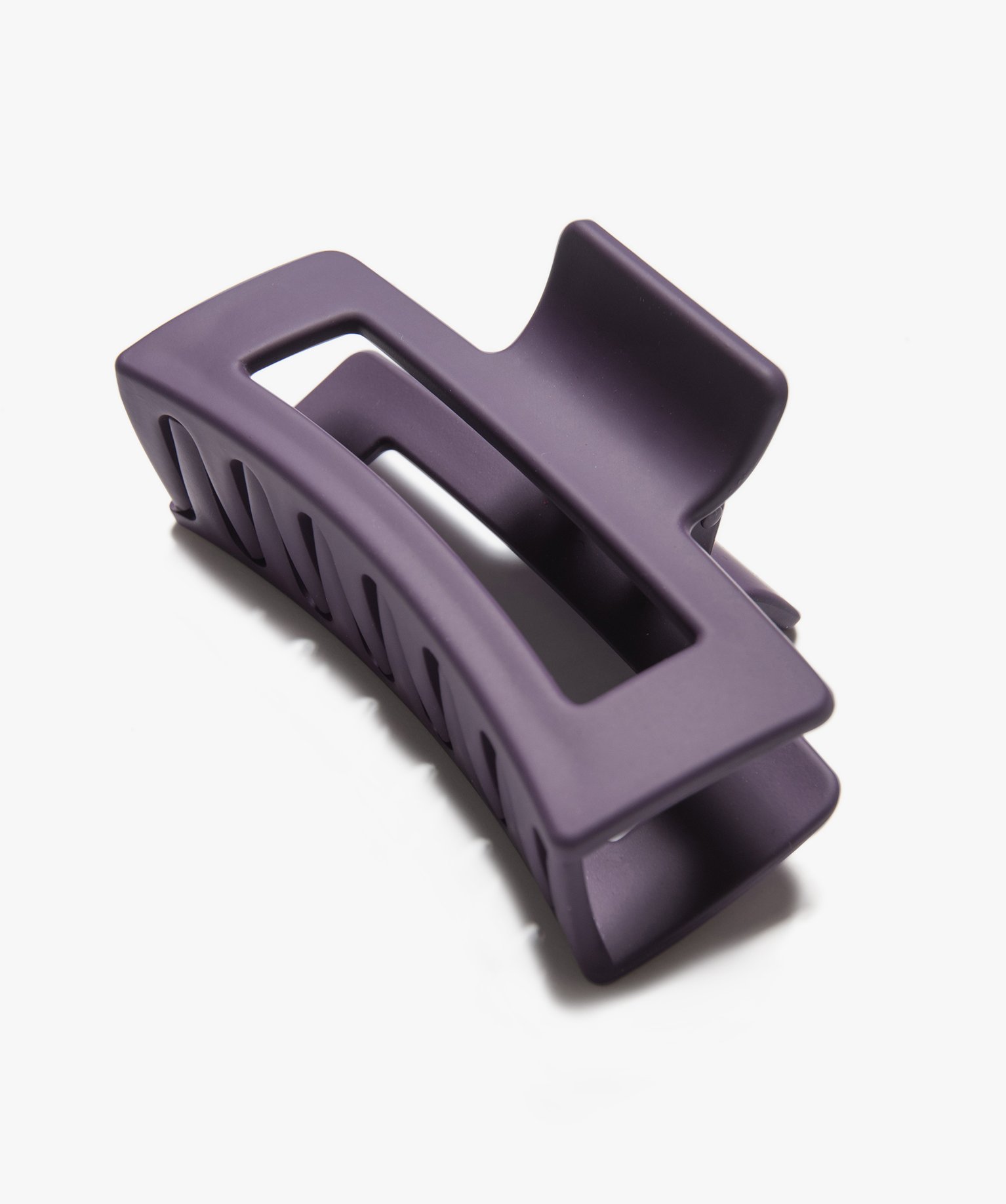 Pince crabe femme forme rectangle mate violet fonce | GEMO