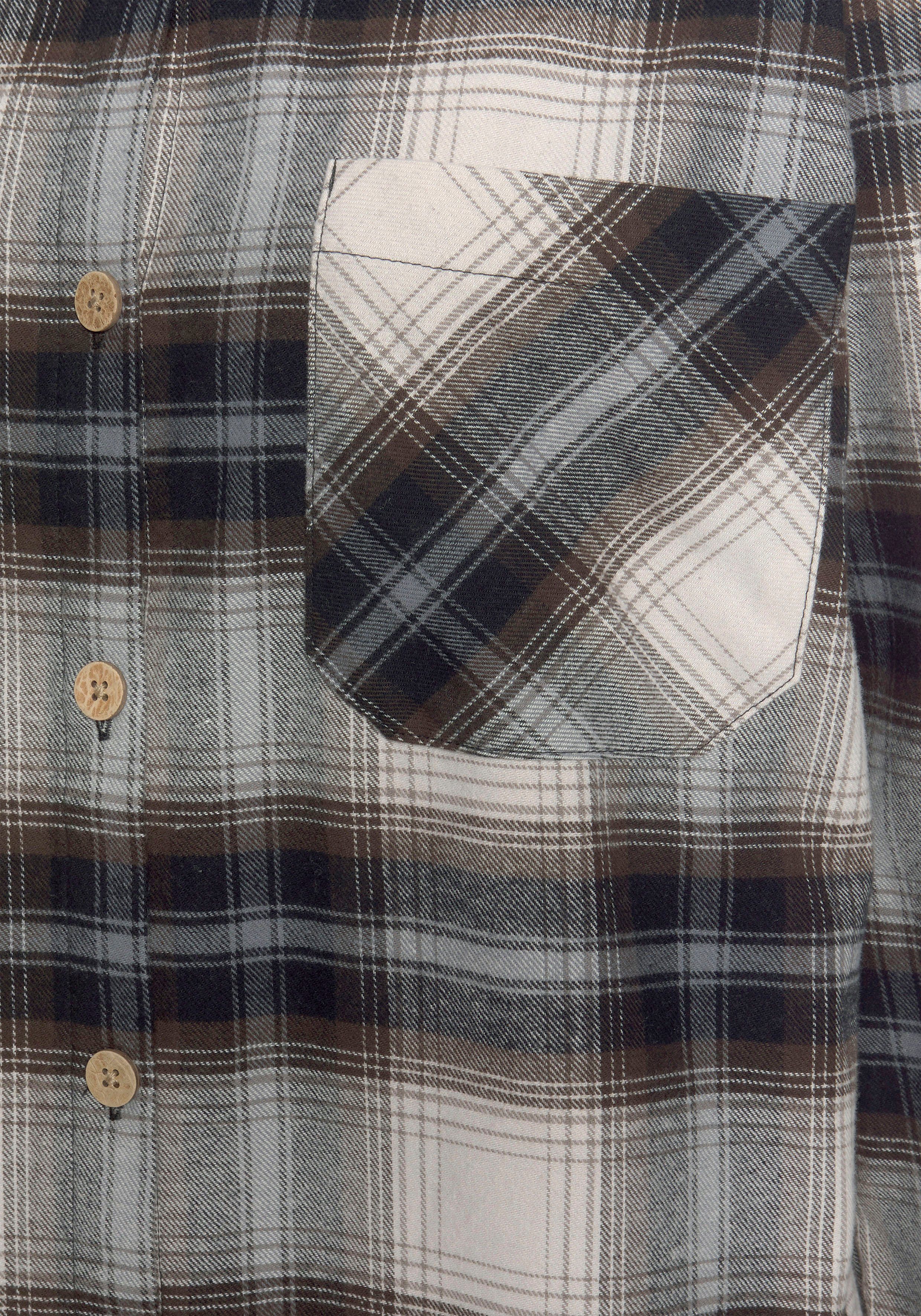 Buffalo Hemdblusenkleid aus weichem Flanell