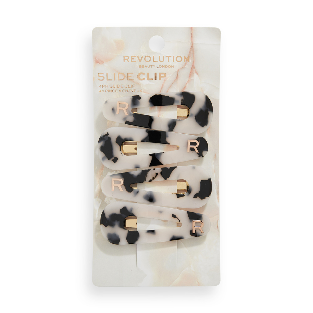 revolution hair Revolution 4pk Tortoiseshell Slide Clip Pince