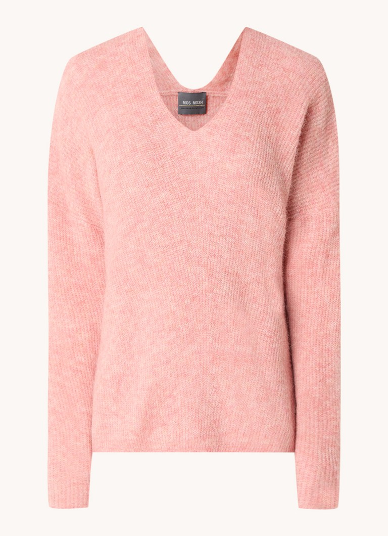Tricou Mos Mosh MMThora din amestec fin de lână alpaca, cu decolteu în V