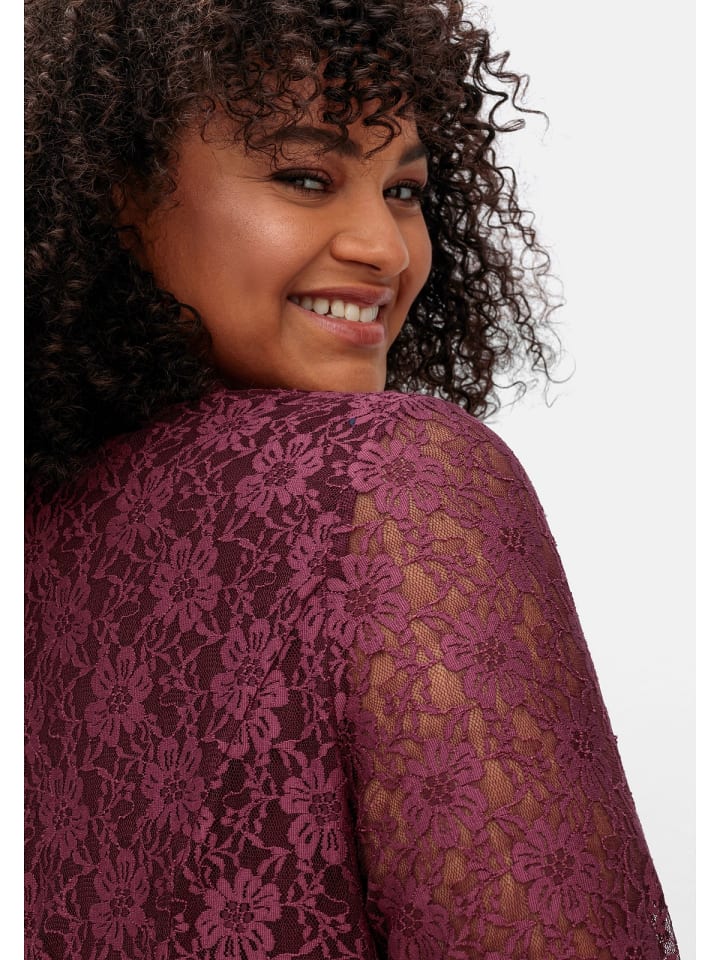 sheego Abendkleid in aubergine günstig kaufen