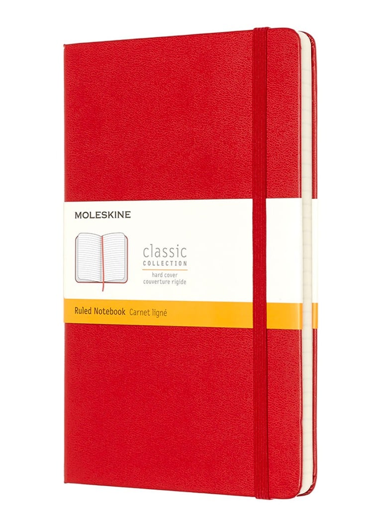 Carnet Moleskine grand format, ligné et de couleur, 21 x 13 cm