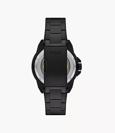 Fossil Uhr Bronson Automatik Edelstahl schwarz