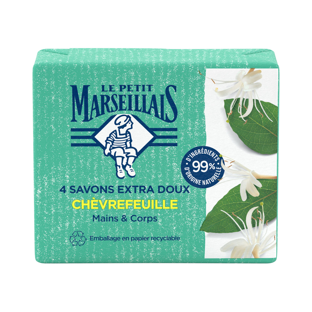 le petit marseillais Lot Savon Extra Doux au Chèvrefeuille Savon