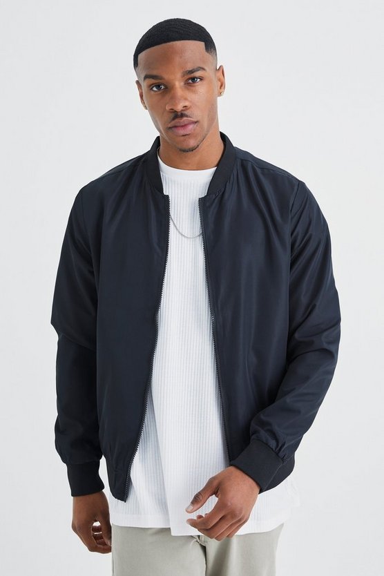 Basic Nylon-Bomberjacke