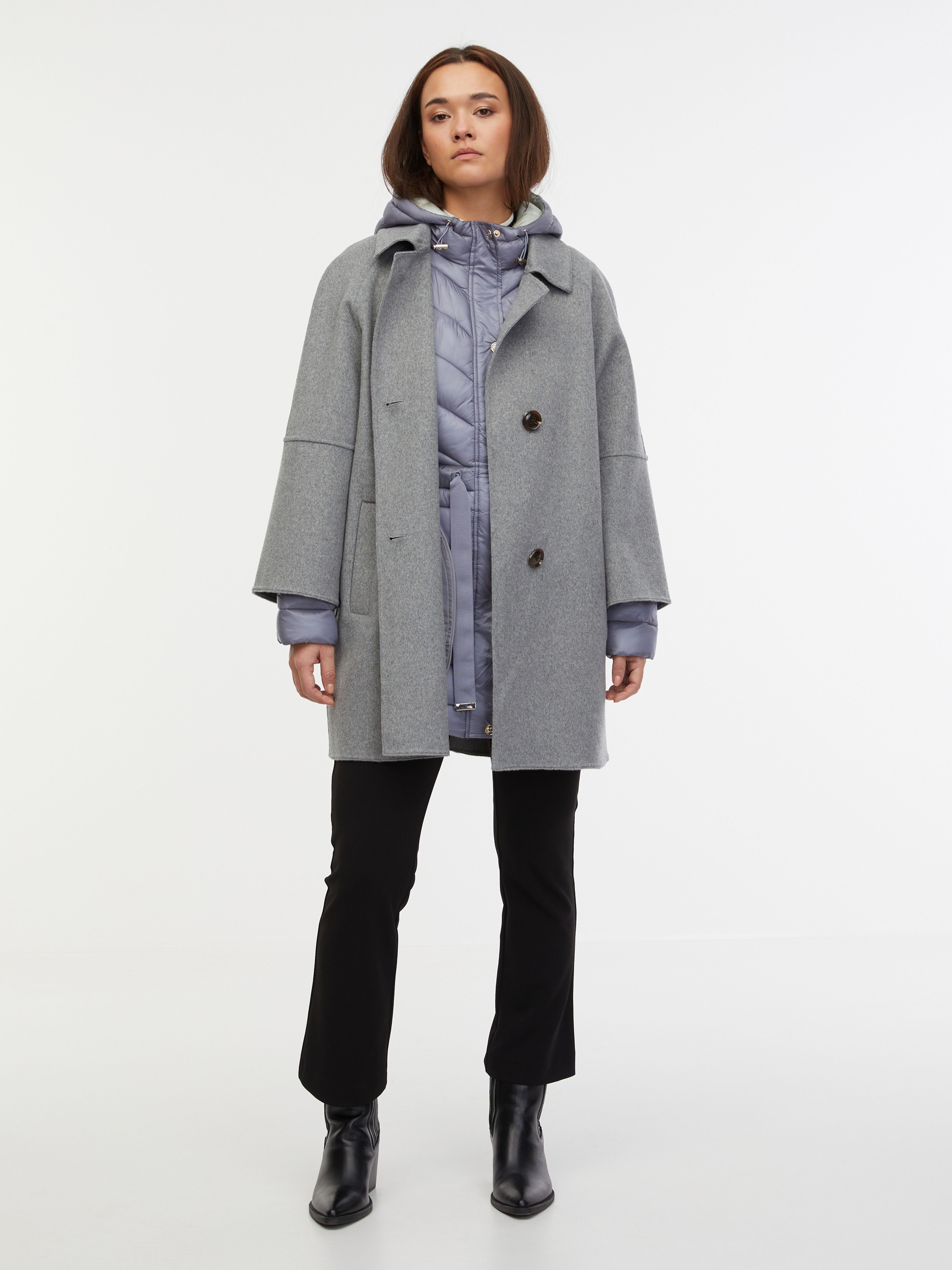Grauer Wollmantel ORSAY