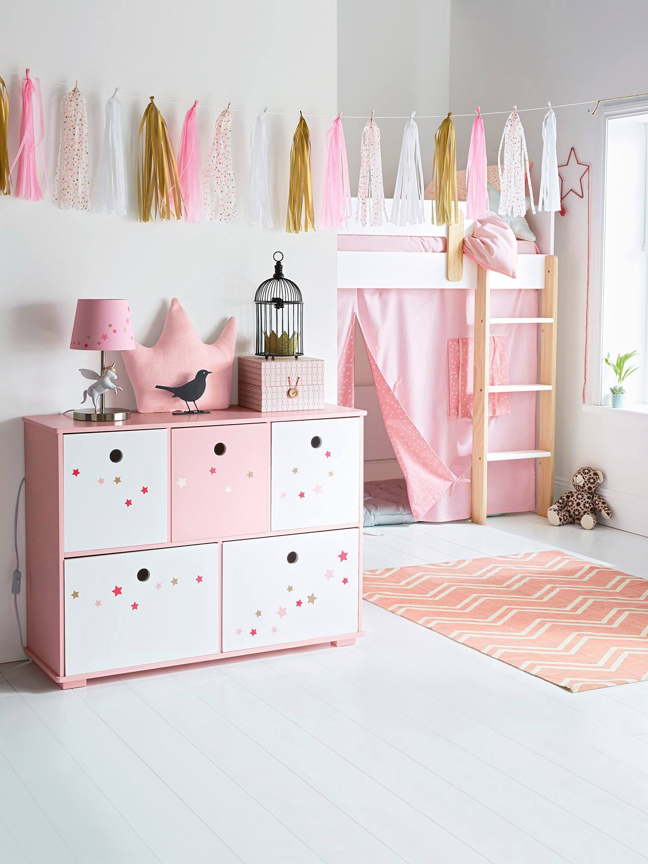 Vertbaudet Kinder Nachttischlampe EINHORN - rosa