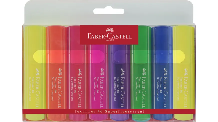 FABER-CASTELL Textmarker 8er-Etui Promotion 6+2