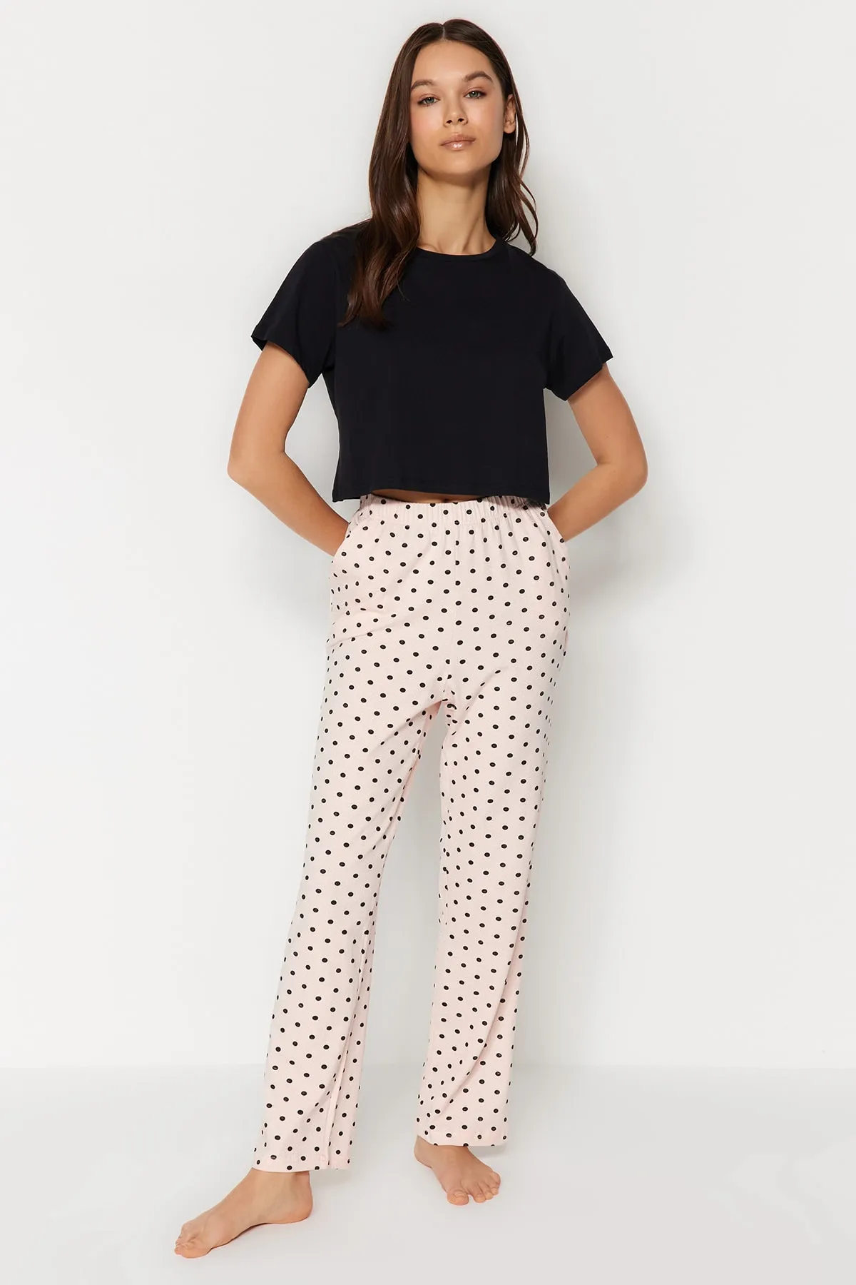 Trendyol Collection  Pyjamahose - Rosa - Straight
