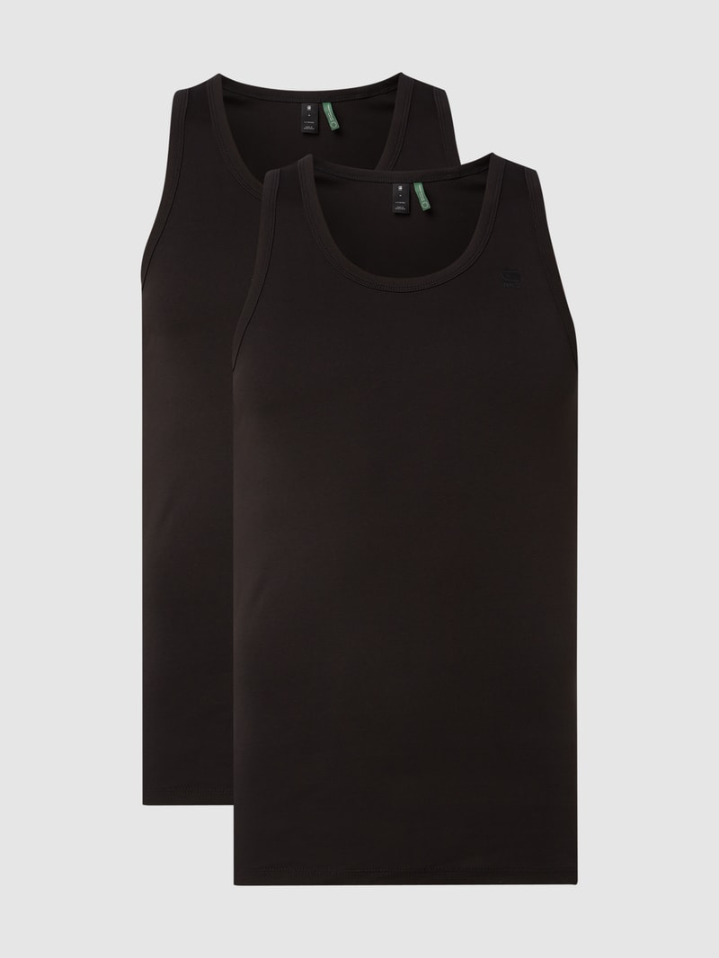 Slim Fit Unterhemd aus Organic Cotton in schwarz