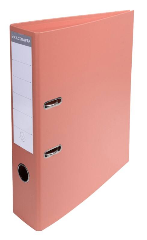 Exacompta Prem Touch Ordner DIN A4 70 mm Lachs 2 Ringe 53705E Pappkarton, PP (Polypropylen) Hochformat 10 Stück