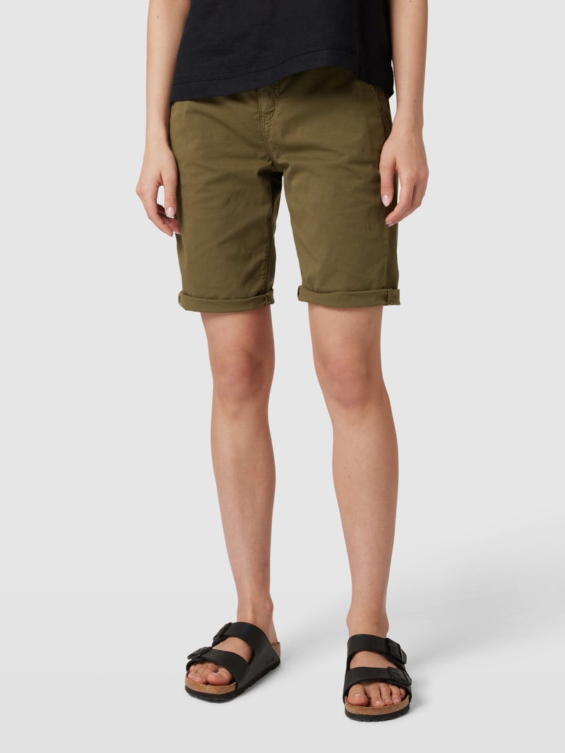 Chino-Shorts mit Allover-Print in khaki
