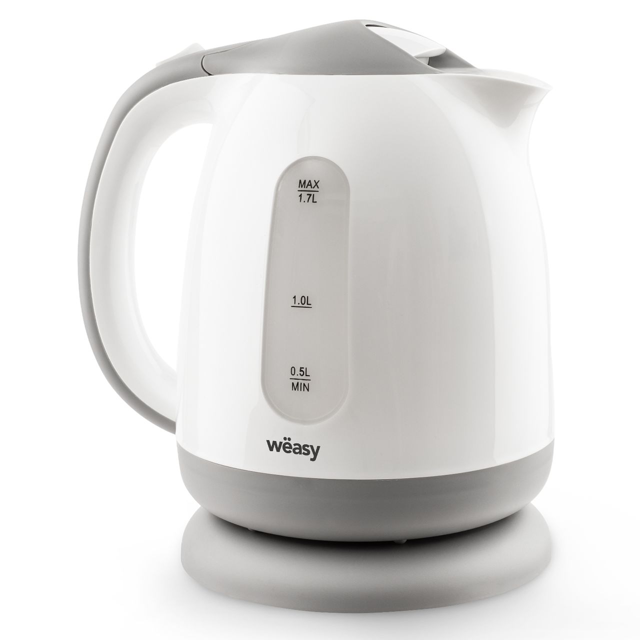 Weasy Wëasy SW6 Elektrischer Wasserkocher / 1,7 L / Sichtbarer Wasserstand / Automatische Abschaltung / 2200 W / weiß