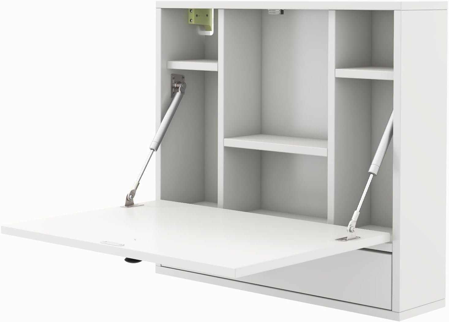KOMFOTTEU Klapptisch Wandklapptisch, mit Ablagefächern & Schublade, 60x15x57 cm