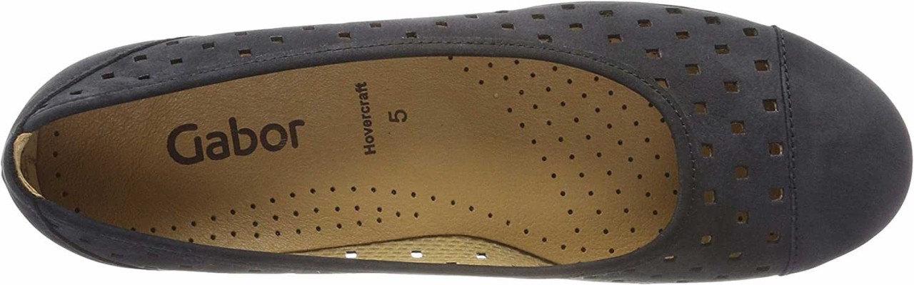 GABOR Ballerinas blau nightblue Nubuk Lavato