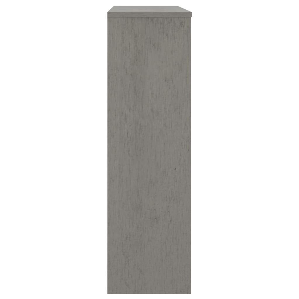 vidaXL Anrichte Highboard-Aufsatz Hellgrau 90x30x100 cm Massivholz Kiefer