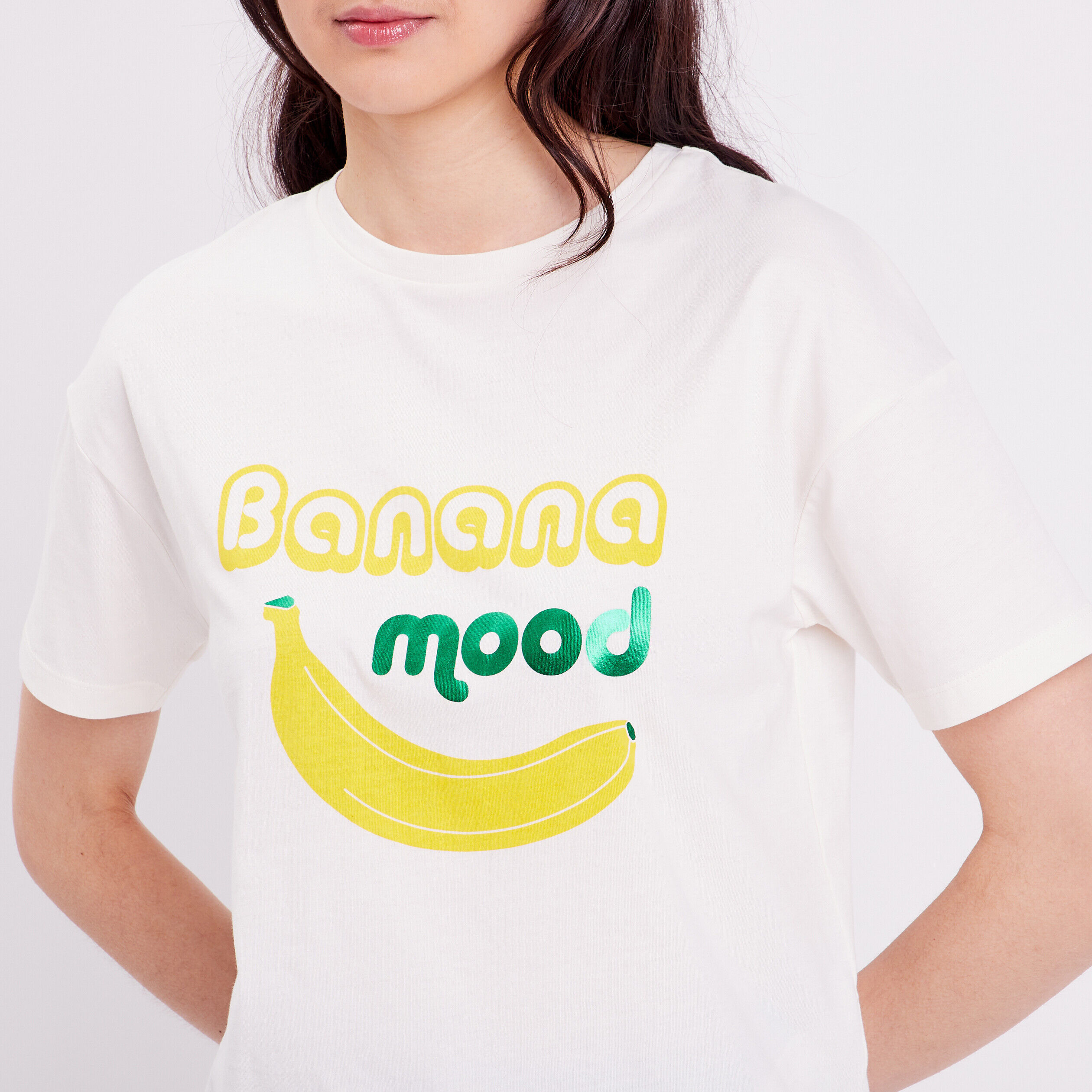 T-shirt manches courtes ecru femme | Cache Cache
