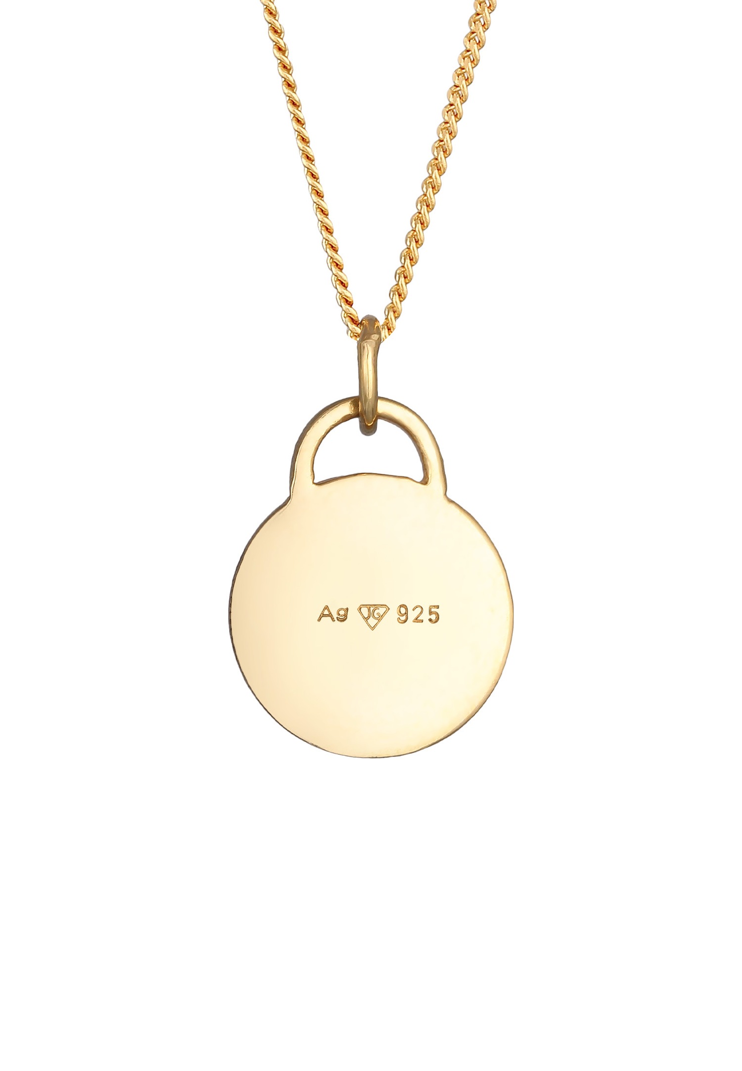 Ciondolo da donna Elli con simbolo Yin e Yang, smaltato, in argento sterling 925 placcato oro.