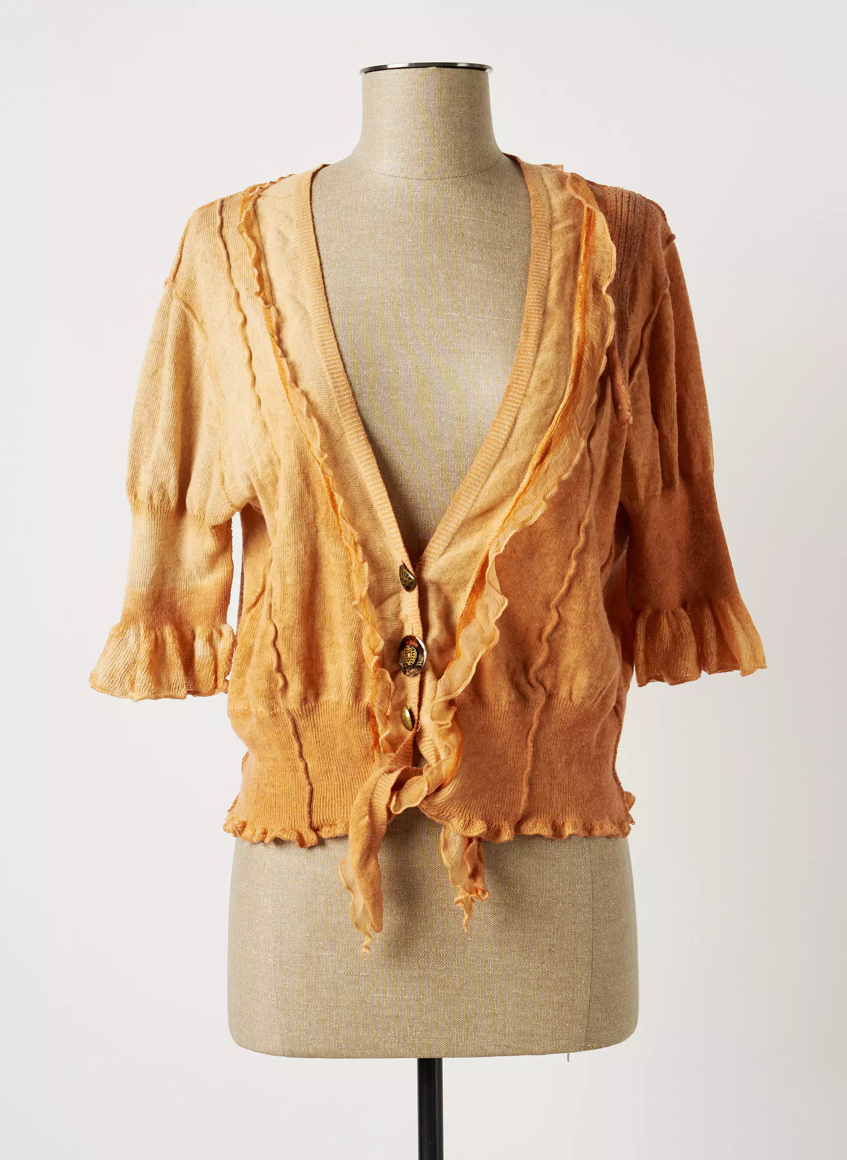 Elisa Cavaletti Gilets Manches Courtes Femme couleur orange