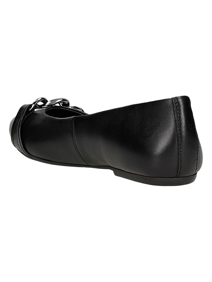 Wojas Leder-Ballerinas in Schwarz günstig kaufen