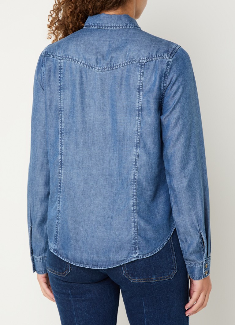 Bella Dahl Lyocell-Bluse mit Brusttaschen