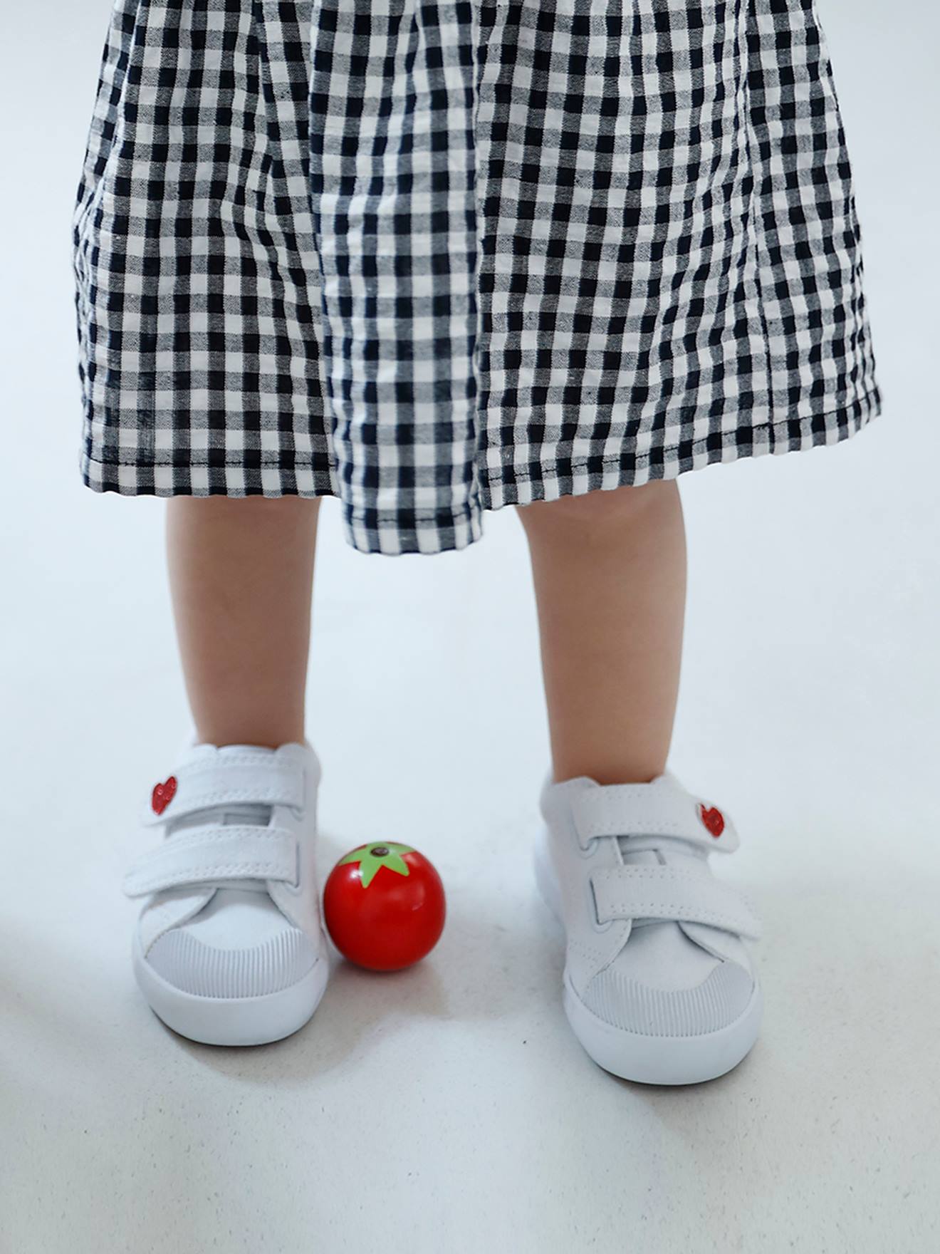 Vertbaudet Mädchen Baby Stoffschuhe, Klett - mehrfarbig