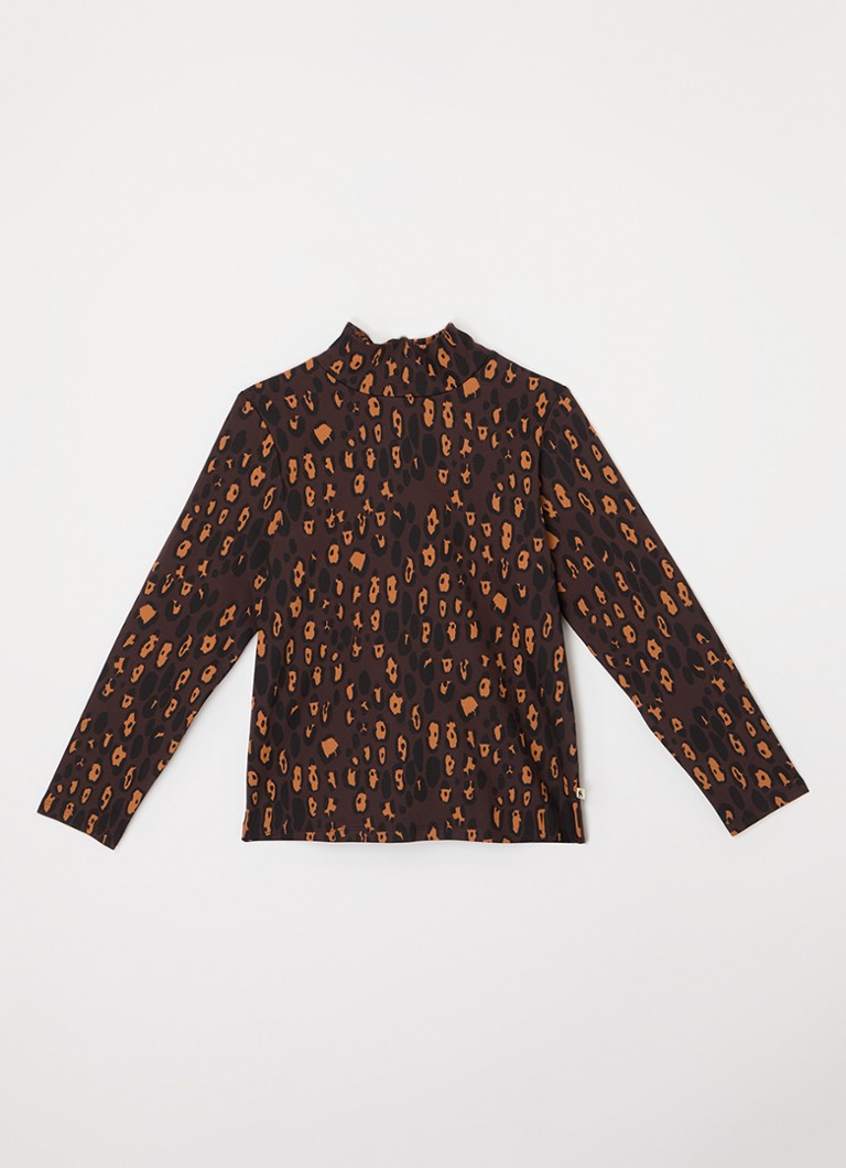 Mini camicia a maniche lunghe Rodini con stampa leopardata