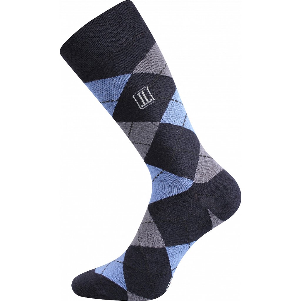 Lonka Dikarus Mix B kariert dunkel Socken, 3 Paare