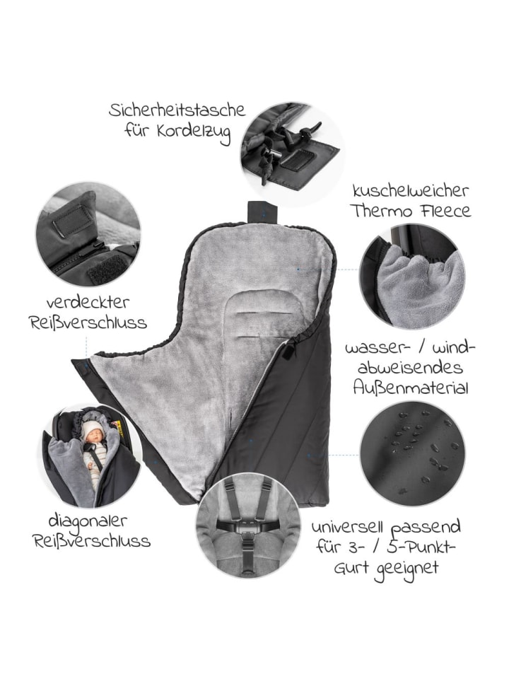 Zamboo Winter Fußsack Deluxe in schwarz günstig kaufen onesize
