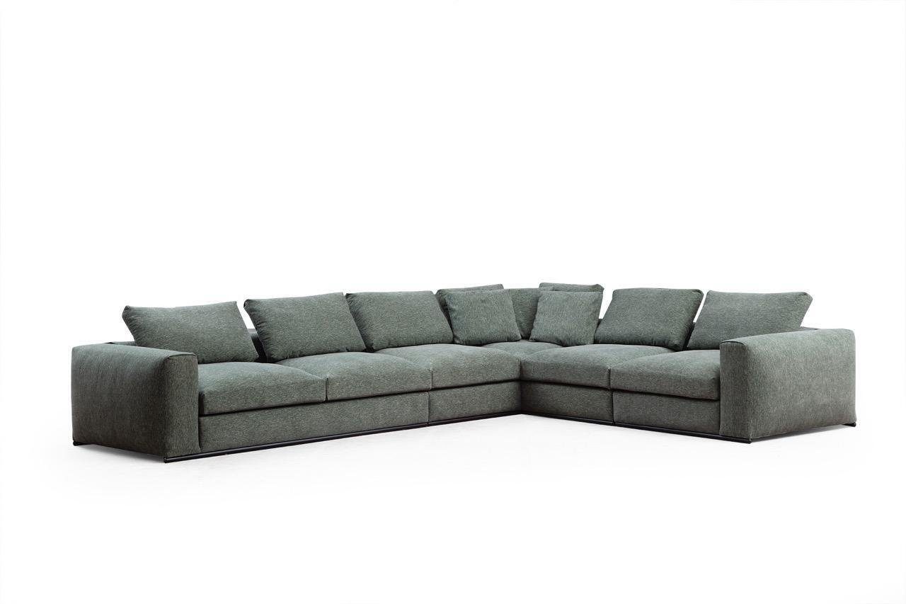 JVmoebel 3-Sitzer Wohnzimmer Sofa 3 Sitzer Polster Sofas Design Holz Textil neu Modern, 1 Teile, Made in Europa
