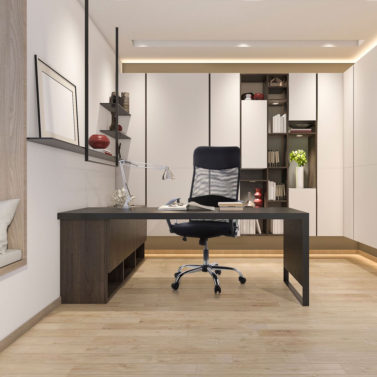 hjh OFFICE Bürostuhl ARIA HIGH Home-Office Drehstuhl mit Netzrücken