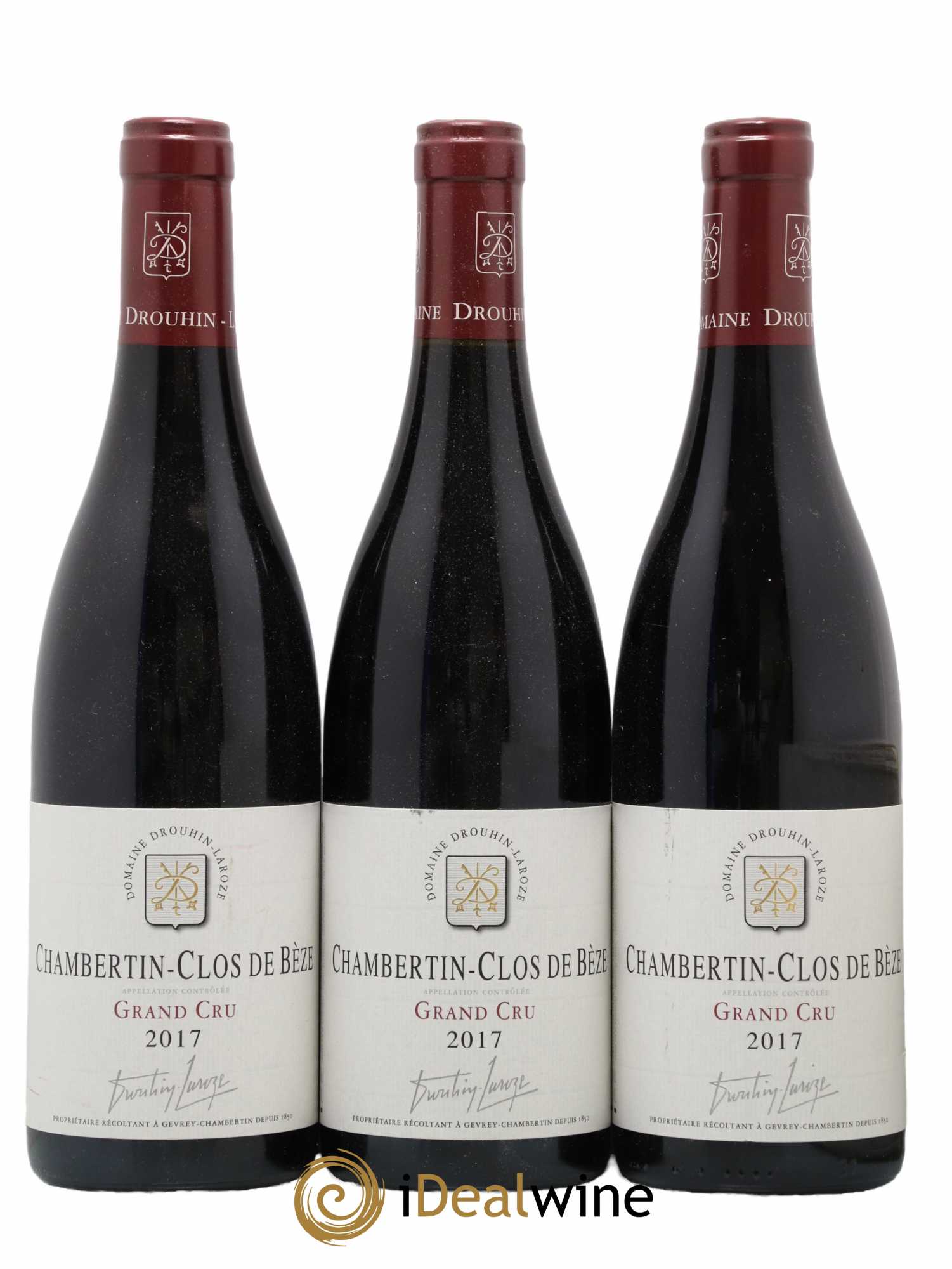 Chambertin Clos de Bèze Grand Cru Domaine Drouhin-Laroze  2017 - Lot de 3 Bouteilles