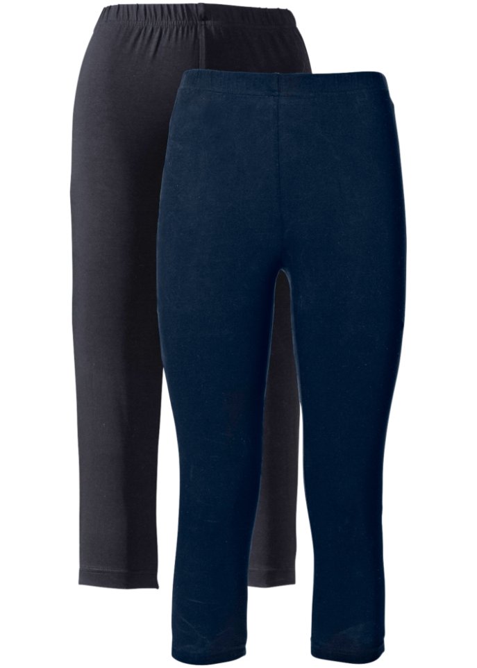 Stretch-Capri-Leggings (2er Pack)