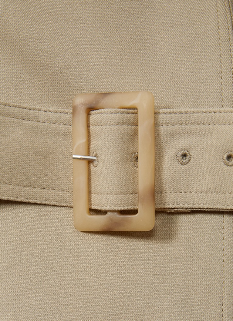 Travel Darcie double-breasted trench coat in wool blend with belt