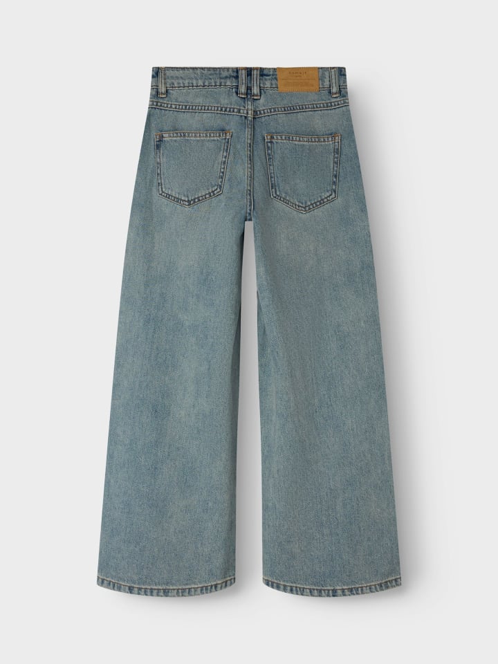 name it Wide Leg Jeans NKFBELLA SKATER XWIDE JEANS 3111-ZA in vintage medium blue denim günstig kaufen