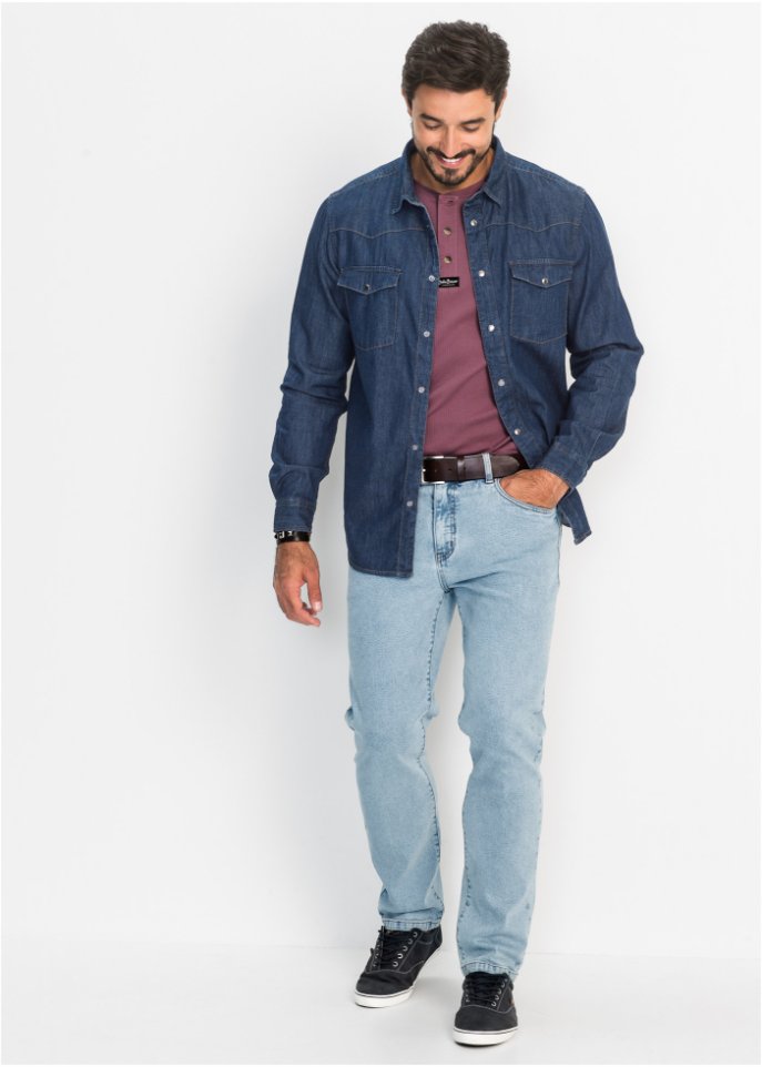 Classic Fit Stretch-Jeans, Straight