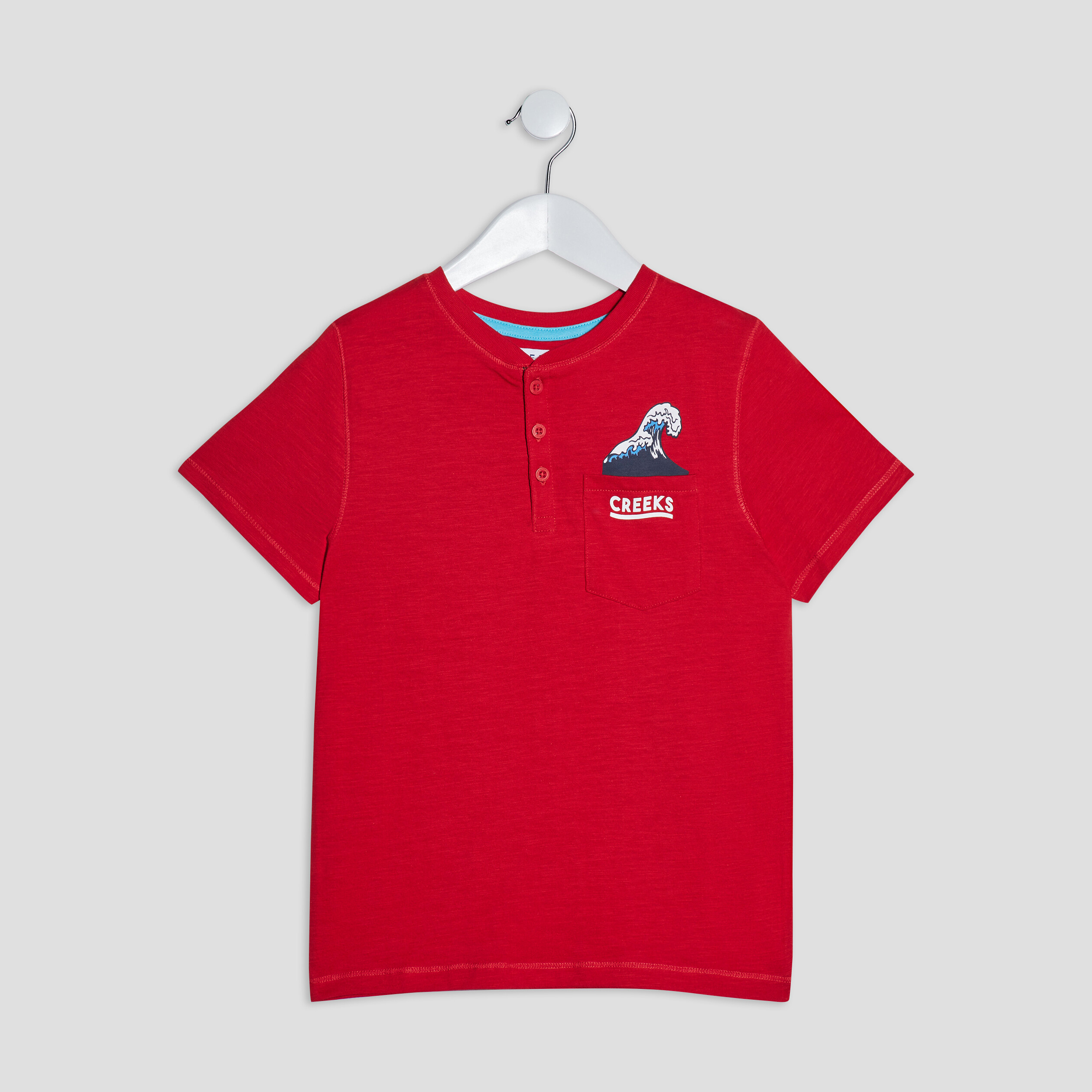 T-shirt manches courtes Creeks rouge garçon | La Halle
