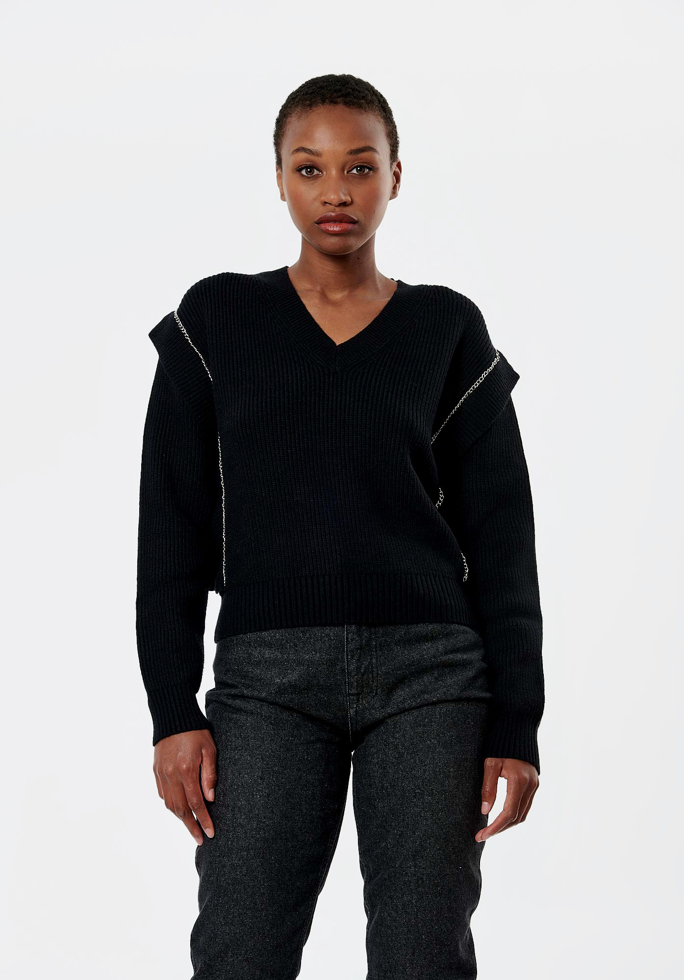 PEDRO  Pull noir femme