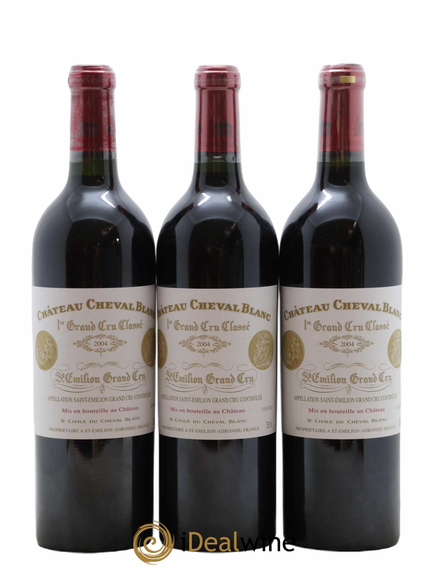 Château Cheval Blanc 1er Grand Cru Classé A  2004 - Lot de 6 Bouteilles