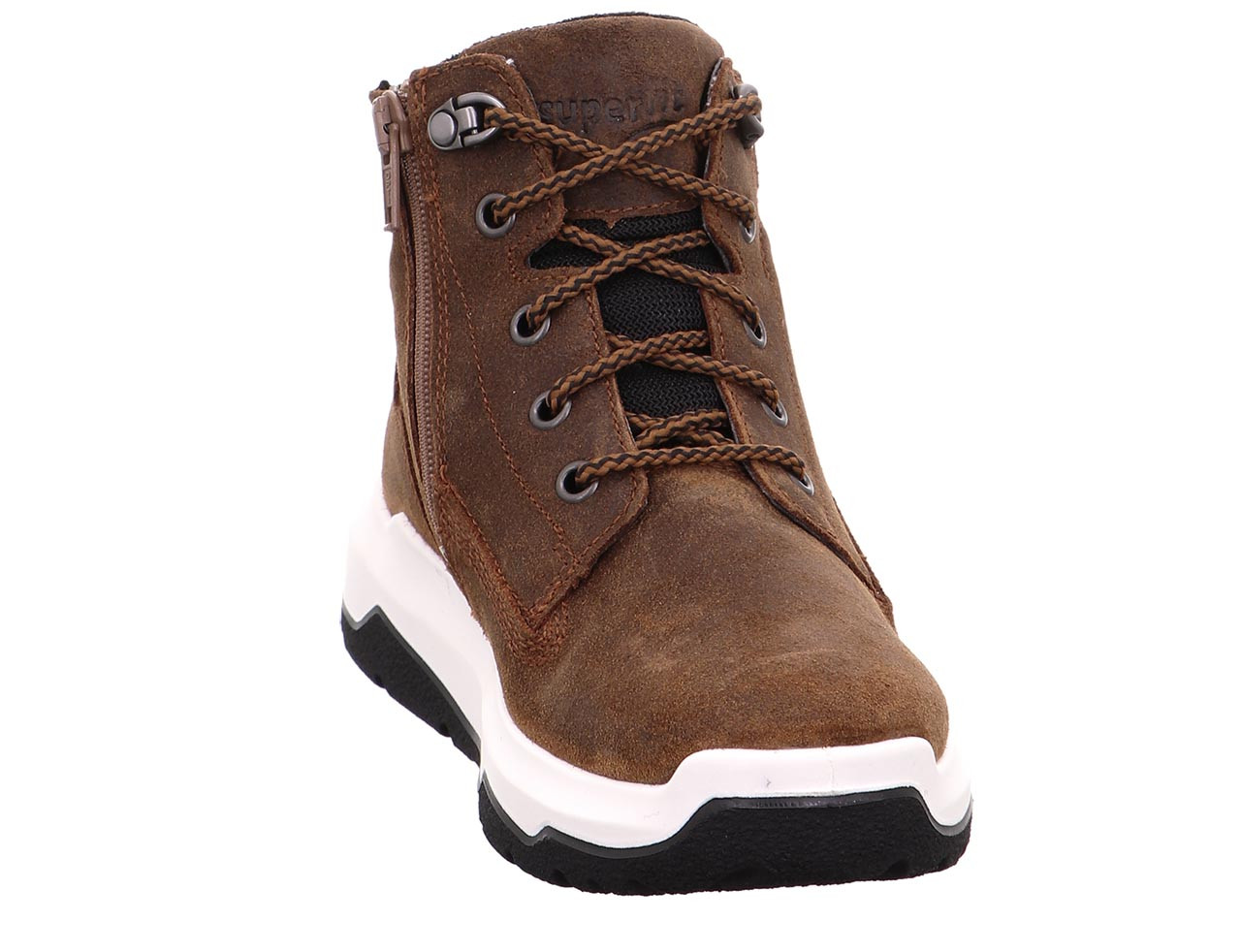 SPACE - Braun/Schwarz Boots mit Reißverschluss