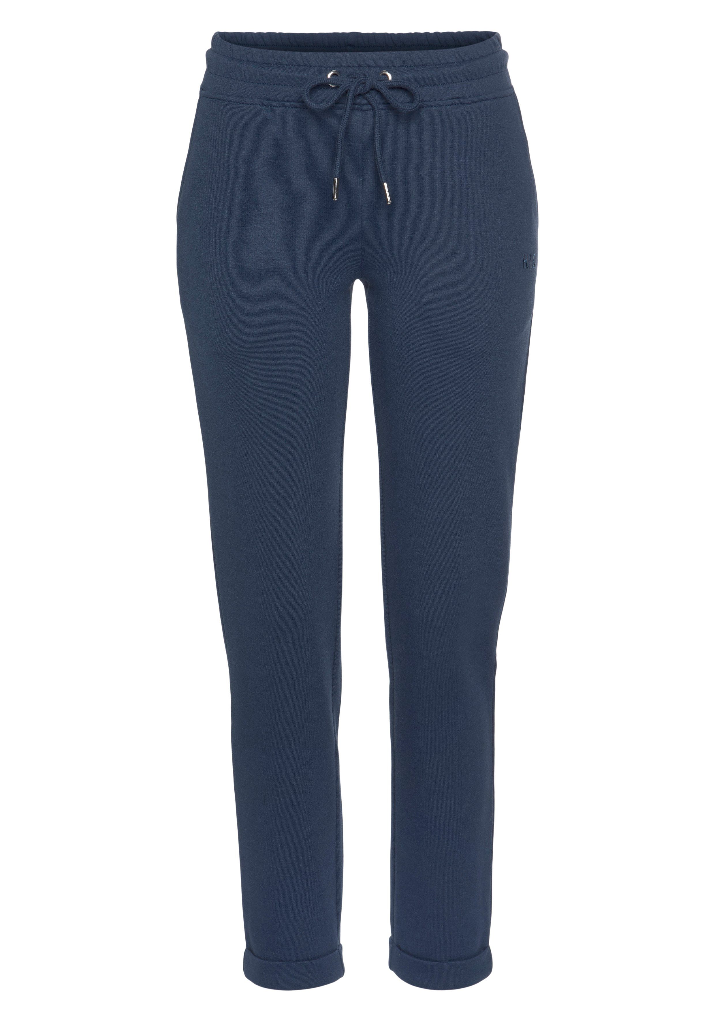 H.I.S Schlupfhose / Relaxhose / Sweathose mit kleinem Aufschlag am Saum, Loungeanzug
