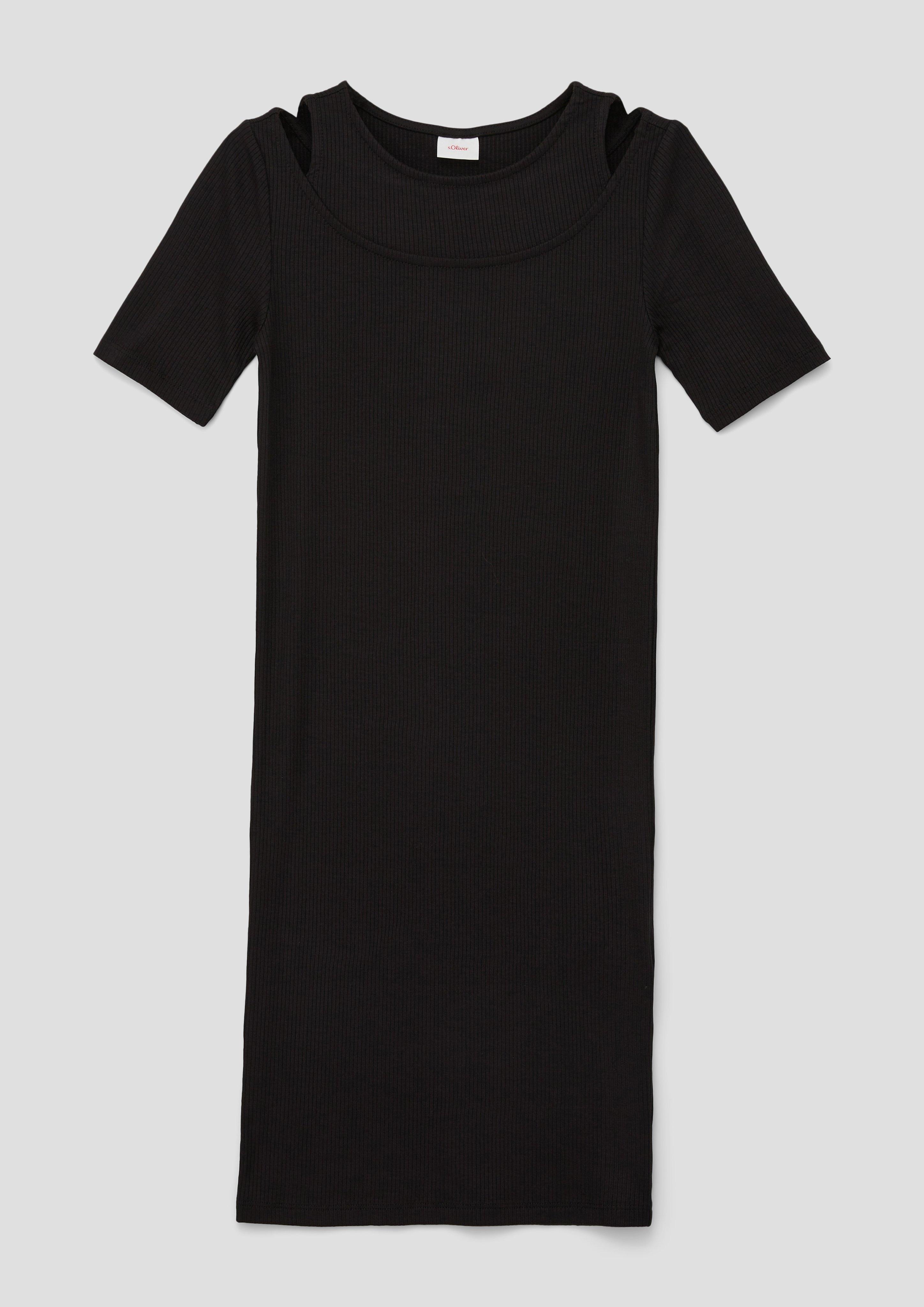 Rippkleid mit 2-in-1-Effekt  2142301-9999